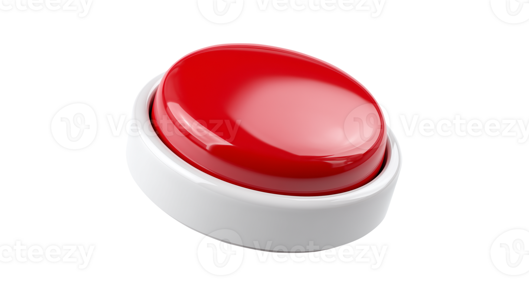 rosso pulsante simboleggiante inizio e decisione isolato su trasparente sfondo png