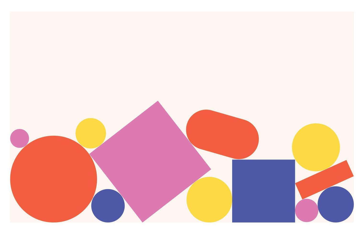 Background geometric shape circle and rectangle stack vector