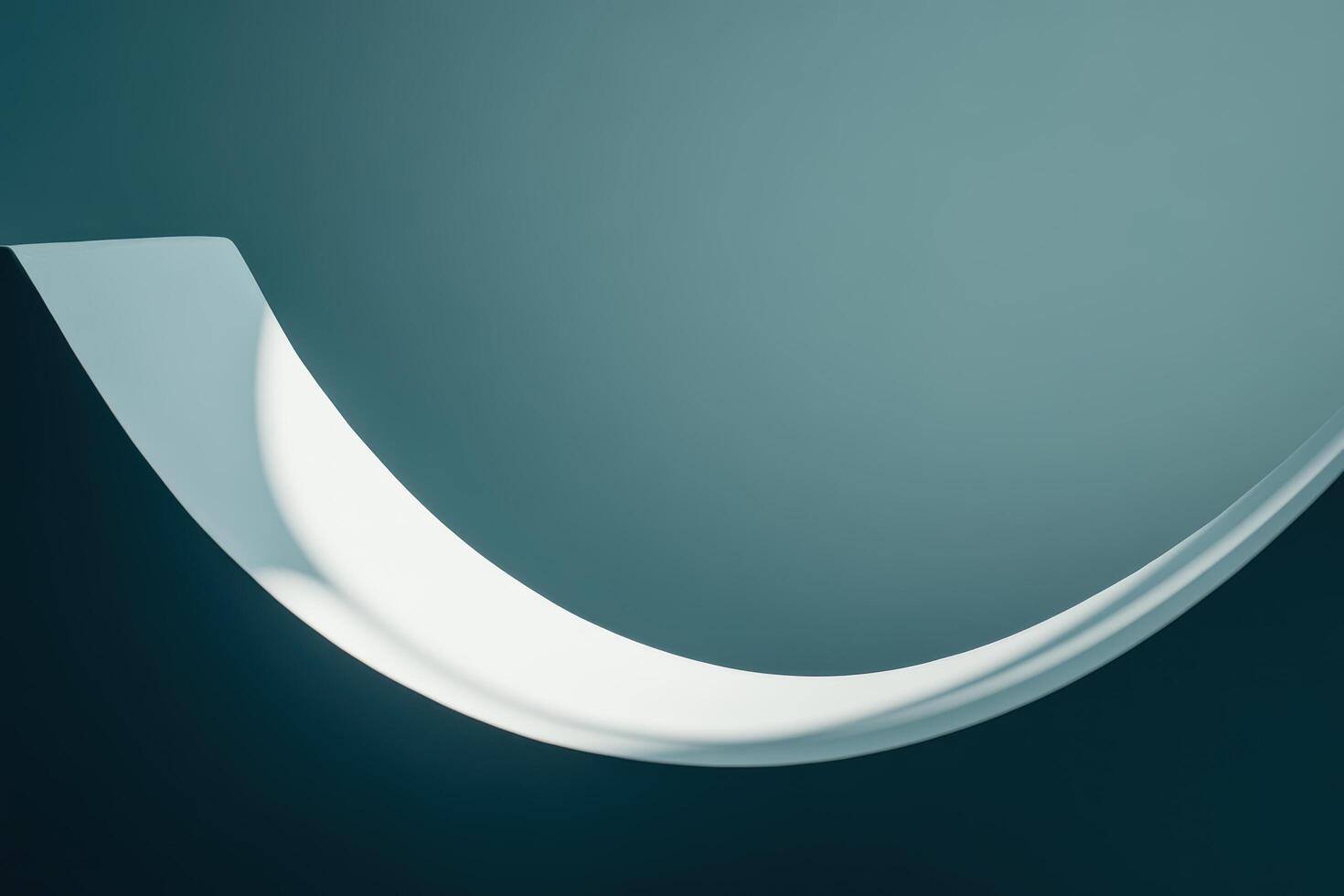 Curved architectural element highlighting modern design in a minimalist space photo