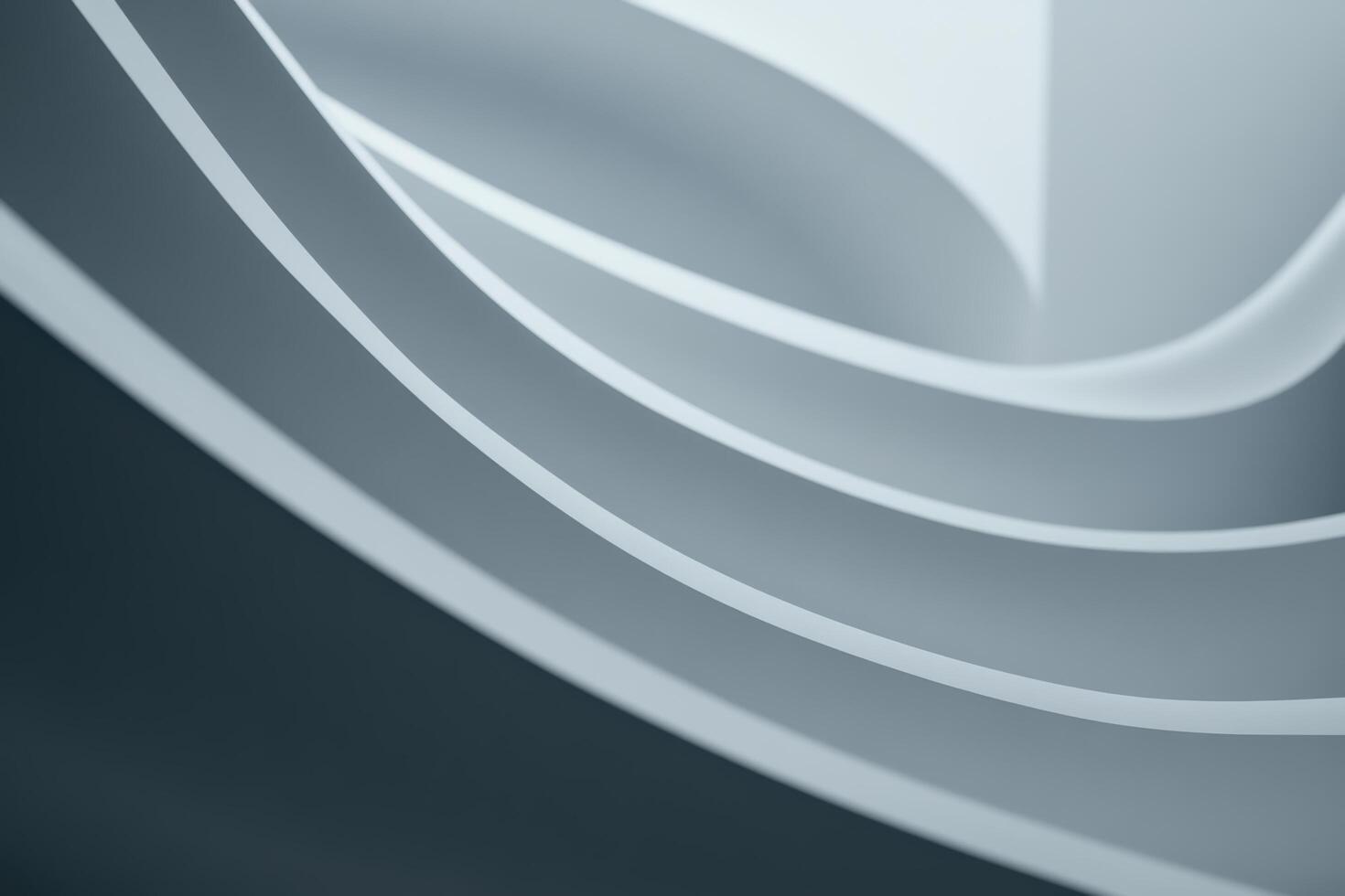 Elegant curves and lines creating depth in modern architectural design photo