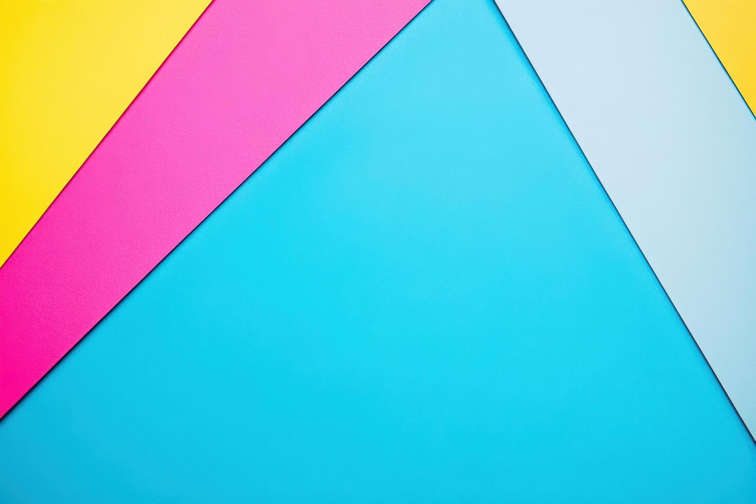 Brightly colored paper sheets arranged in a geometric pattern on table photo