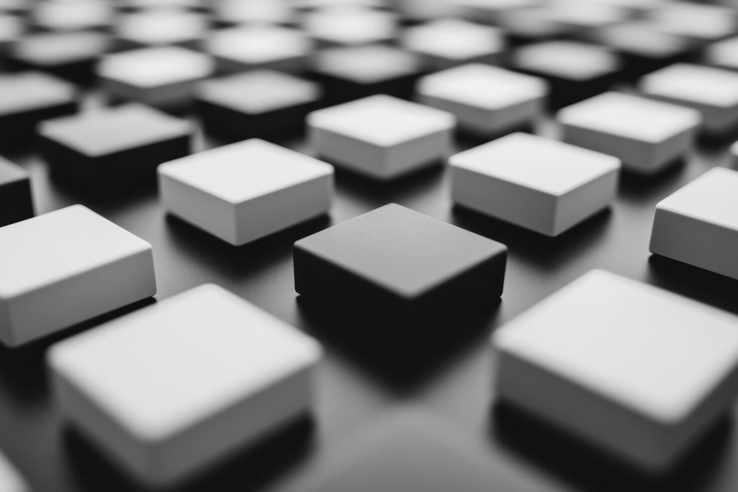 Black and white squares create an abstract pattern on a surface photo