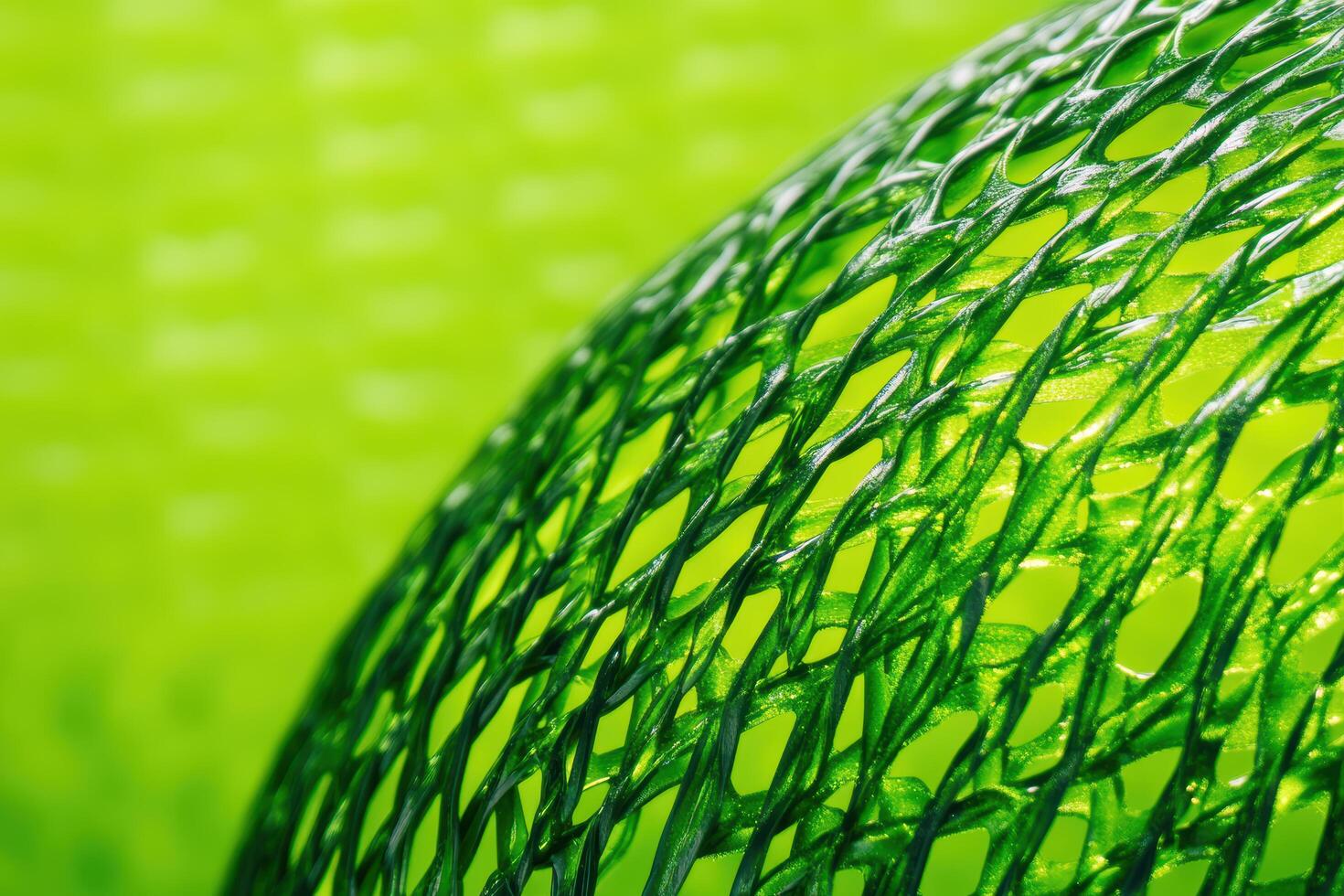 Close-up of vibrant green mesh design showcasing intricate patterns photo