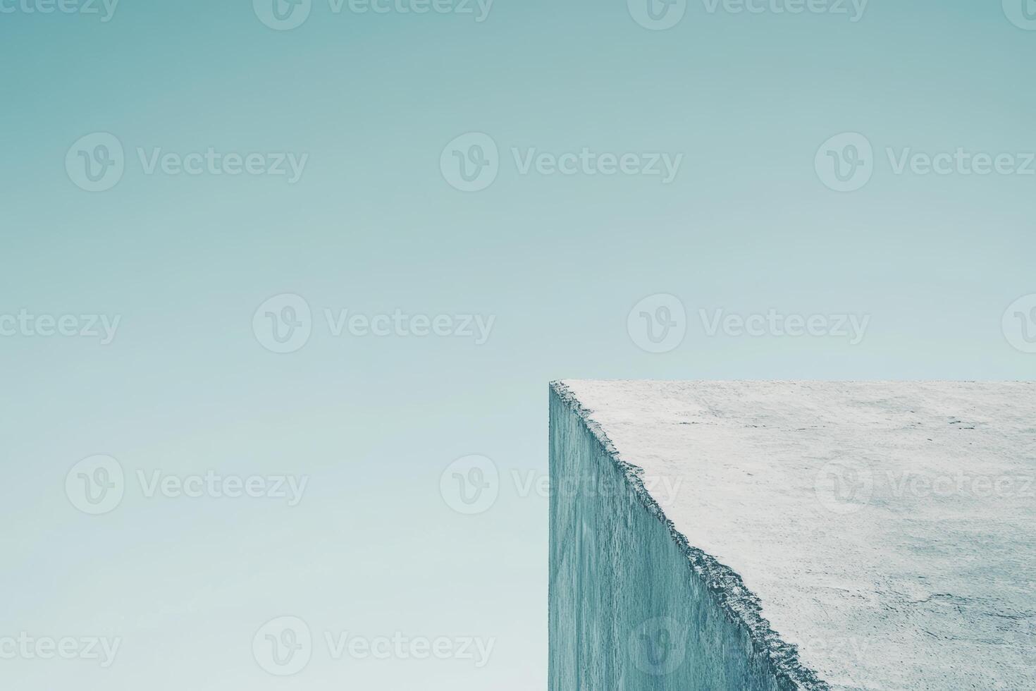 Abstract concrete structure under open sky for minimalistic design perspective photo