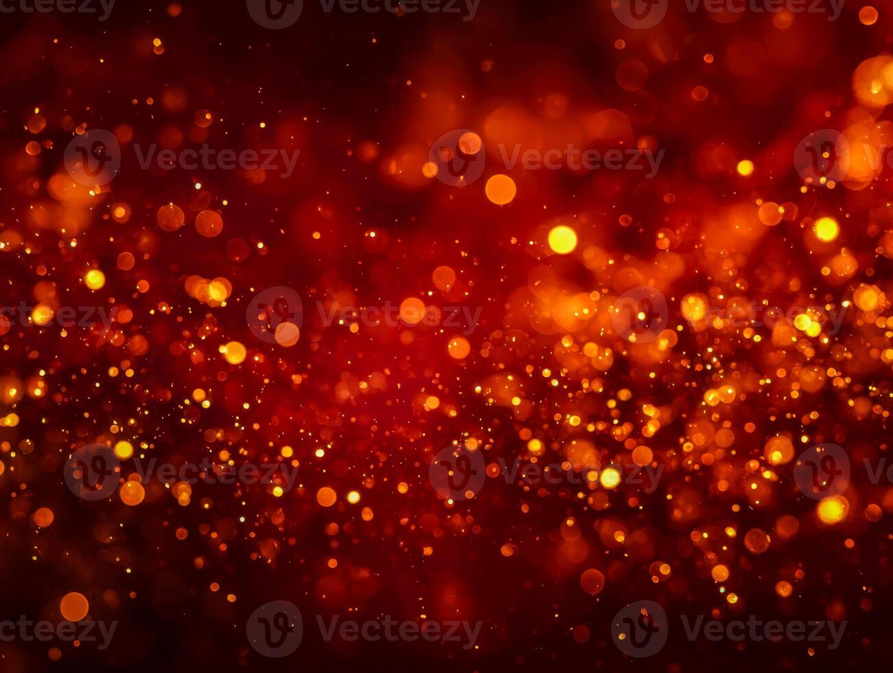 brillante partículas y bokeh efectos en calentar tonos foto