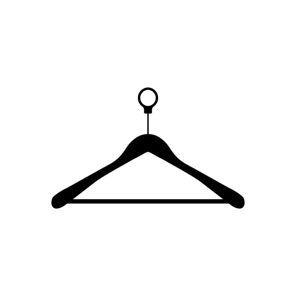 Clothes Hanger Silhouette, can use for Pictogram, Logo Gram, Sign, Apps, Symbol, Icon, Website, or Graphic Design Element. Color and Size Editable vector
