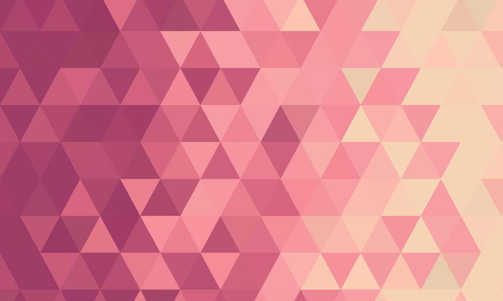 Gradient of pink triangles makes an abstract polygonal background with soft and gentle tones vector