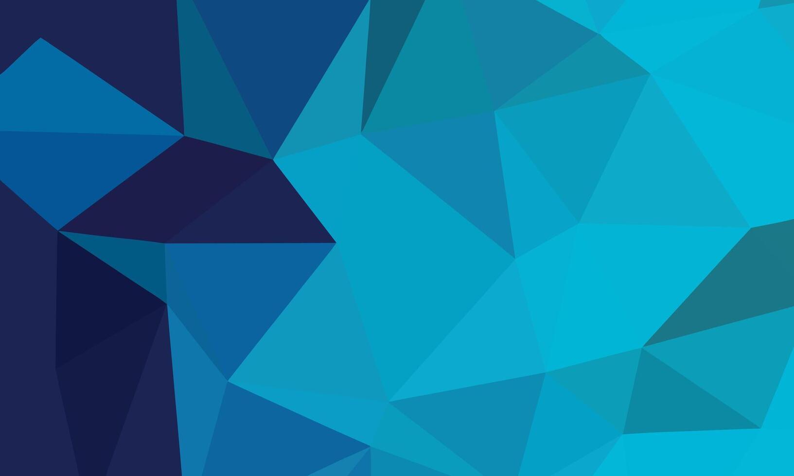 Polygon geometric forms display a modern, angular background with vibrant shades of blue throughout the frame vector