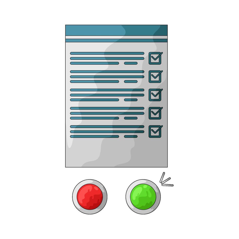 Checklist with color indicators vector