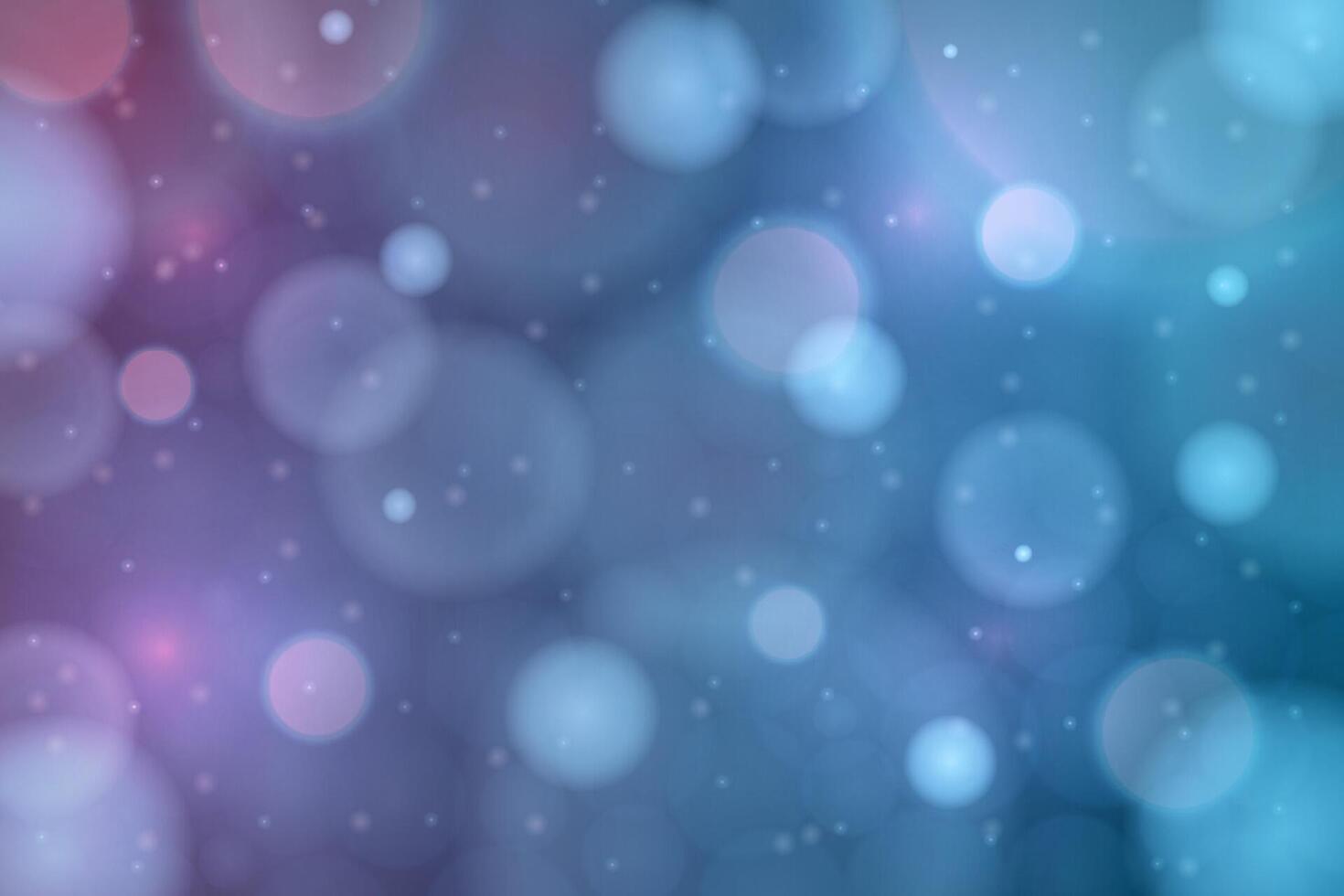 Bokeh blue and pink blur background with soft circles and light particles. abstract dreamy bokeh wallpaper. defocused holiday lights texture. vector