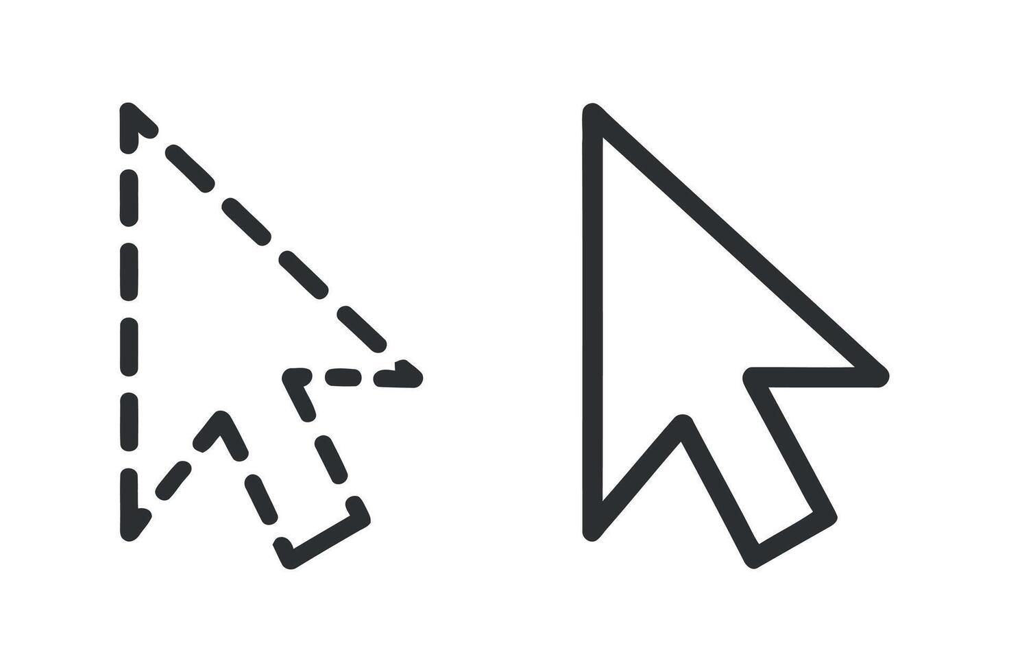 cursor flecha íconos ilustración puntero símbolo para computadora interfaz o navegación diseño elemento vector