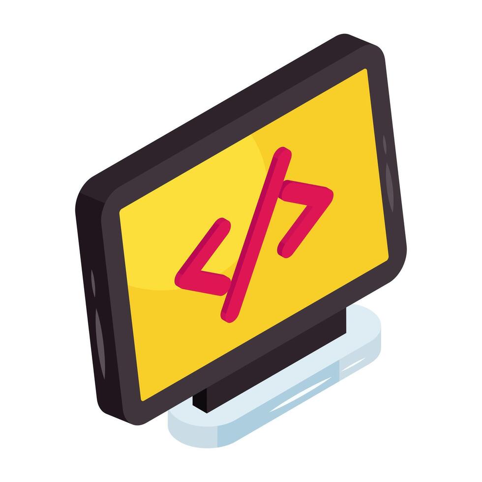 Unique icon of system coding vector