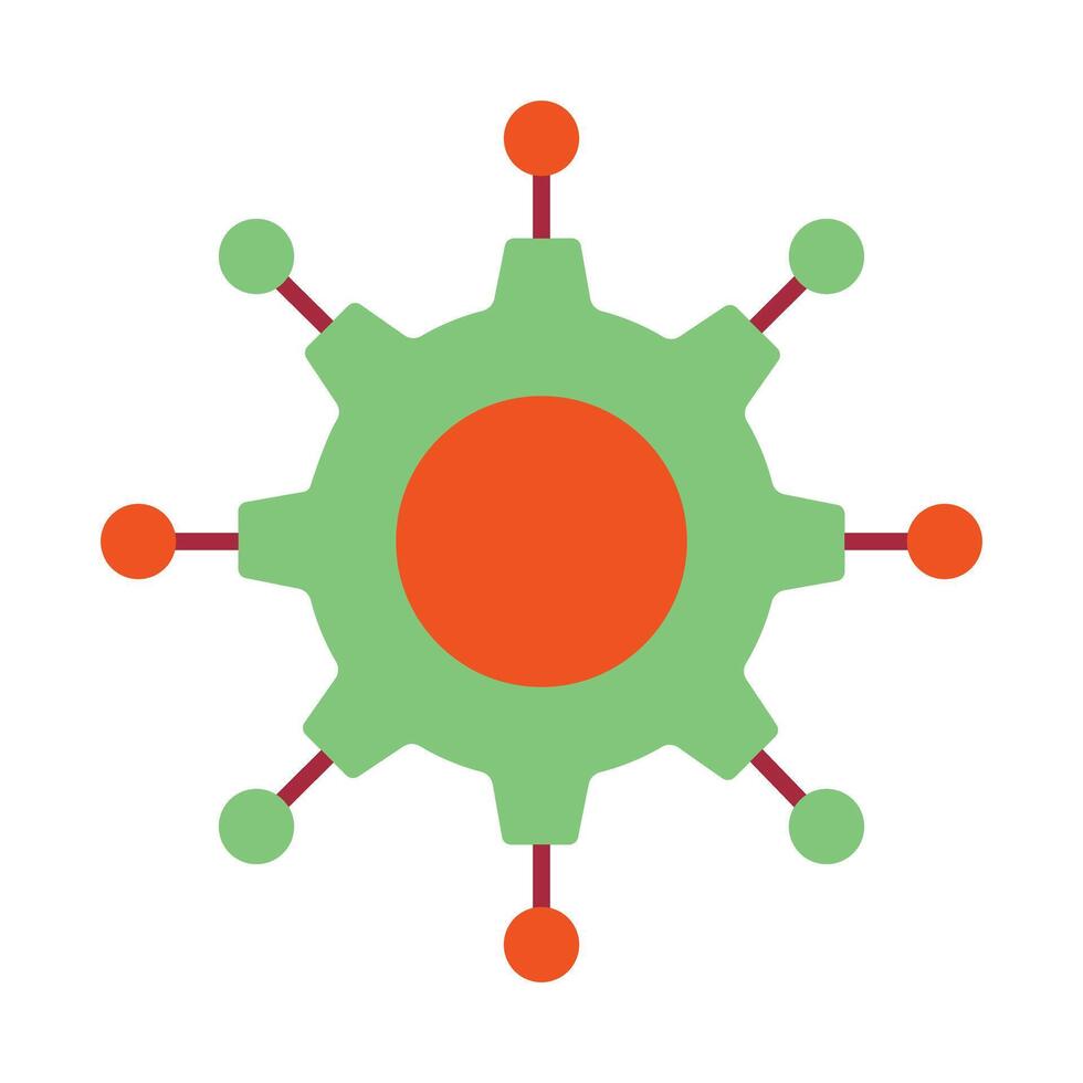 Modern Network Hub and Centralized System Icon vector