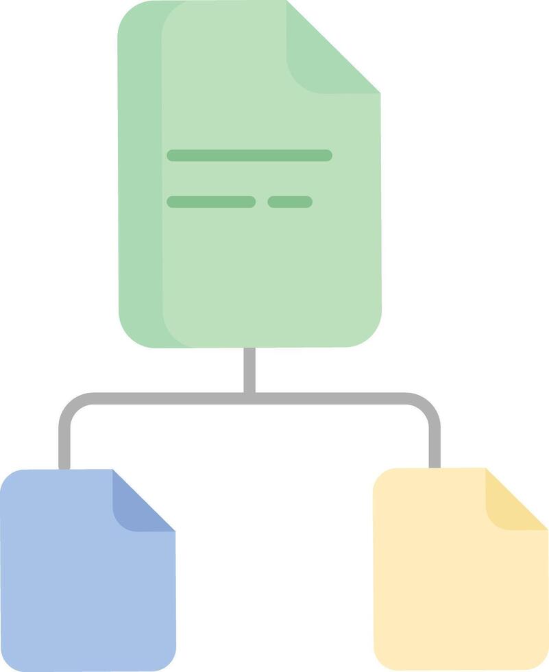 file hierarchy flat icon design vector