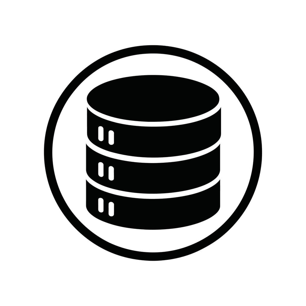 Flat Database Server Icon. vector