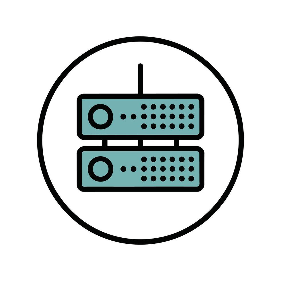 Flat Proxy Server Icon Design. vector