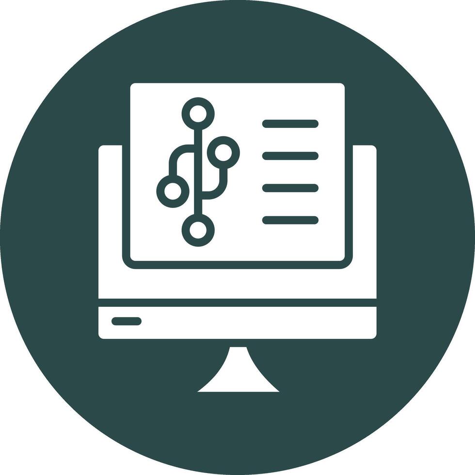 Version Control Solid Fill Style Symbol vector