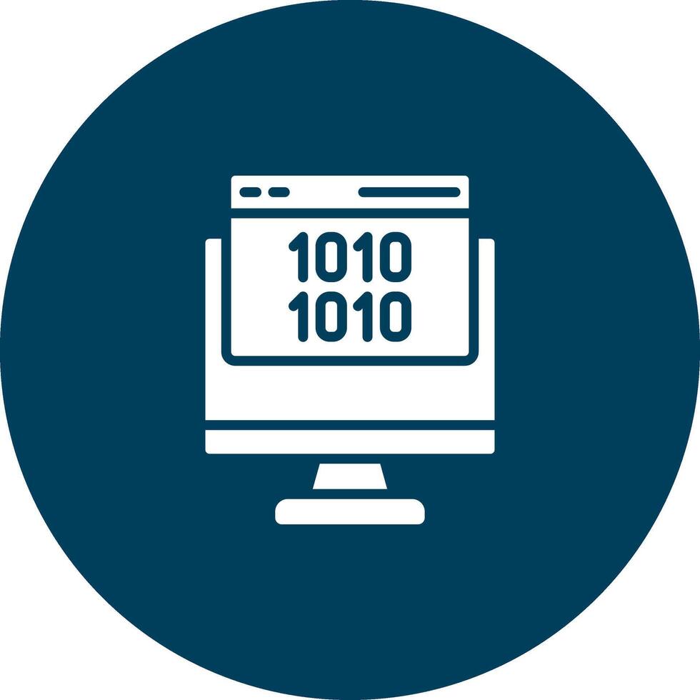 Binary Code Isometric Web Illustration Piece vector