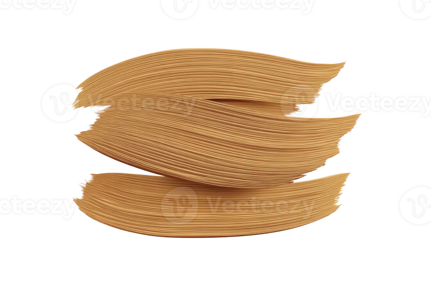 Abstract brush strokes in warm beige color create dynamic and textured pattern on transparency background, evoking sense of movement and creativity png