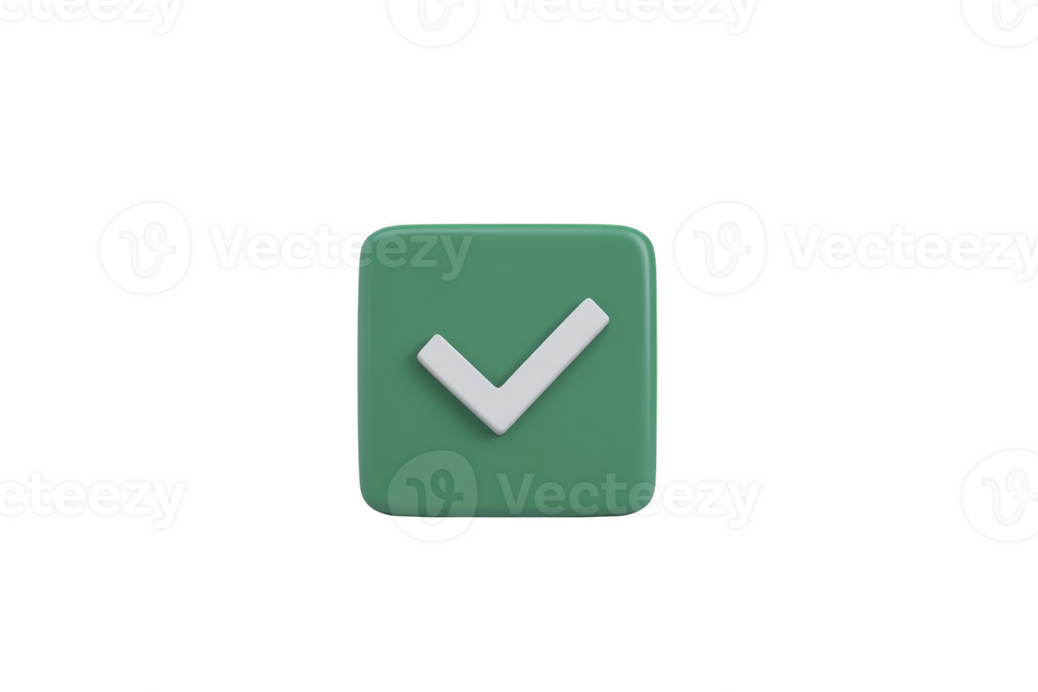 Green square icon with white check mark symbolizes approval or completion. simple design conveys sense of success and confirmation, often used in digital interfaces png