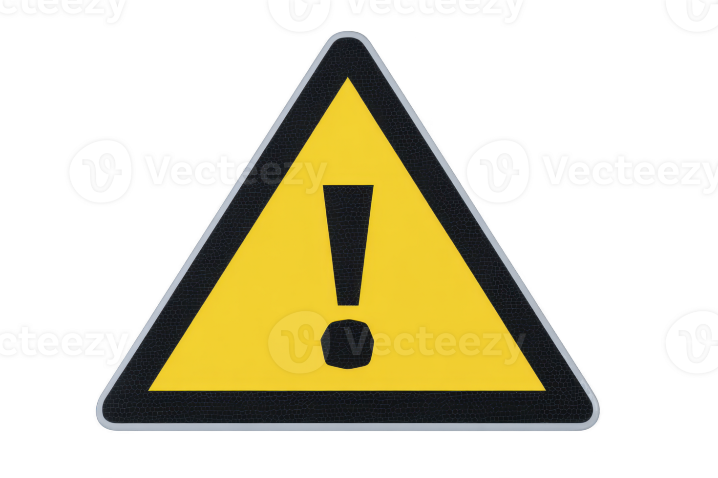 Jaune triangulaire avertissement signe avec noir exclamation marque dans centre, indiquant mise en garde ou alerte. signe est communément utilisé à prévenir de potentiel dangers ou important information png