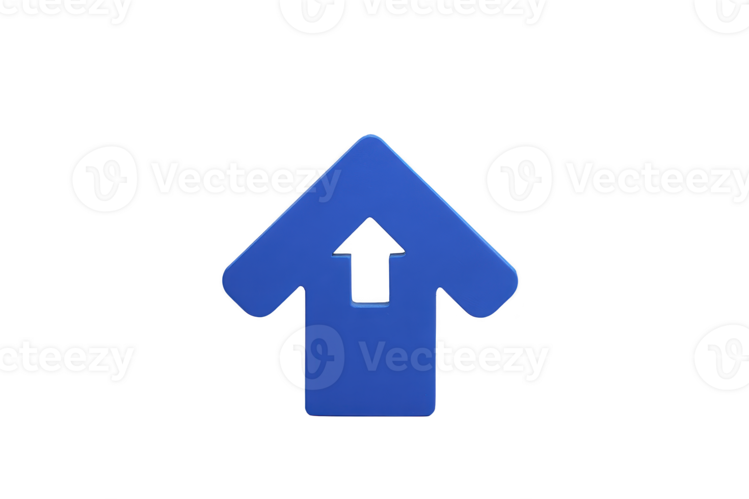 Blue arrow icon pointing upwards symbolizes direction or progress. simple design is often used in digital interfaces to indicate uploading or moving forward png