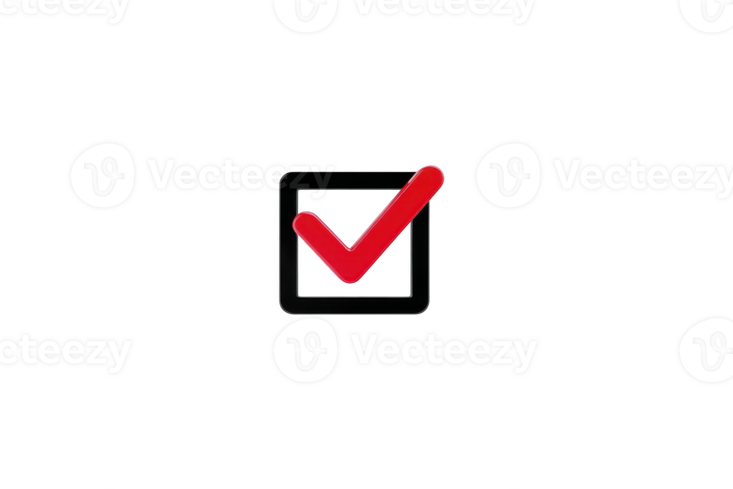 vermelho marca de verificação dentro Preto quadrado caixa simboliza aprovação ou conclusão, frequentemente usava dentro digital interfaces para indicar tarefa é feito ou escolha é selecionado png