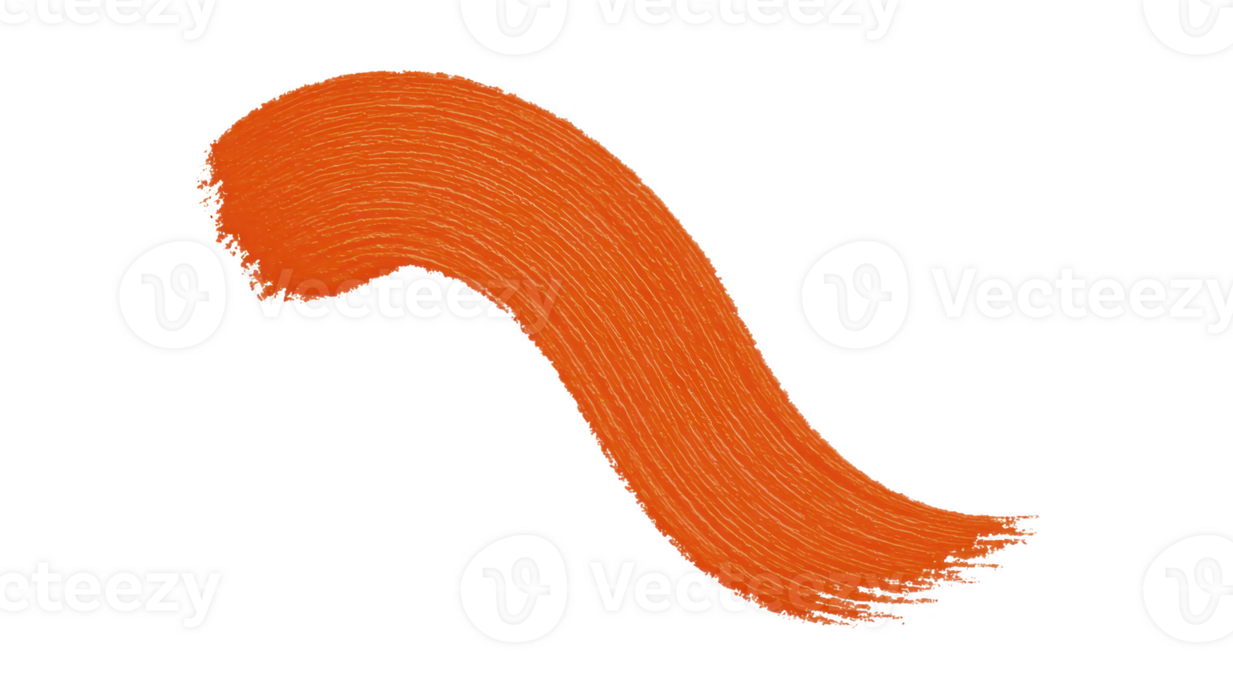 Vibrant orange paint stroke creates dynamic and artistic flair, perfect for adding splash of color to any design project. This brushstroke showcases texture and movement, enhancing visual appeal png