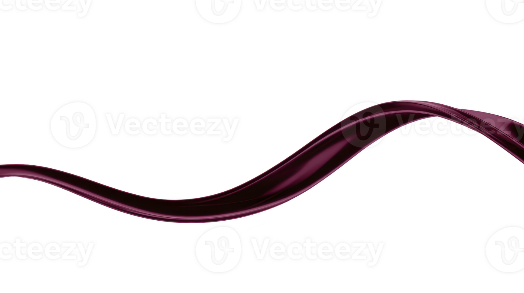 Smooth, flowing ribbon in deep burgundy color, gracefully curving and twisting, creating sense of elegance and movement. This design element can enhance various creative projects png