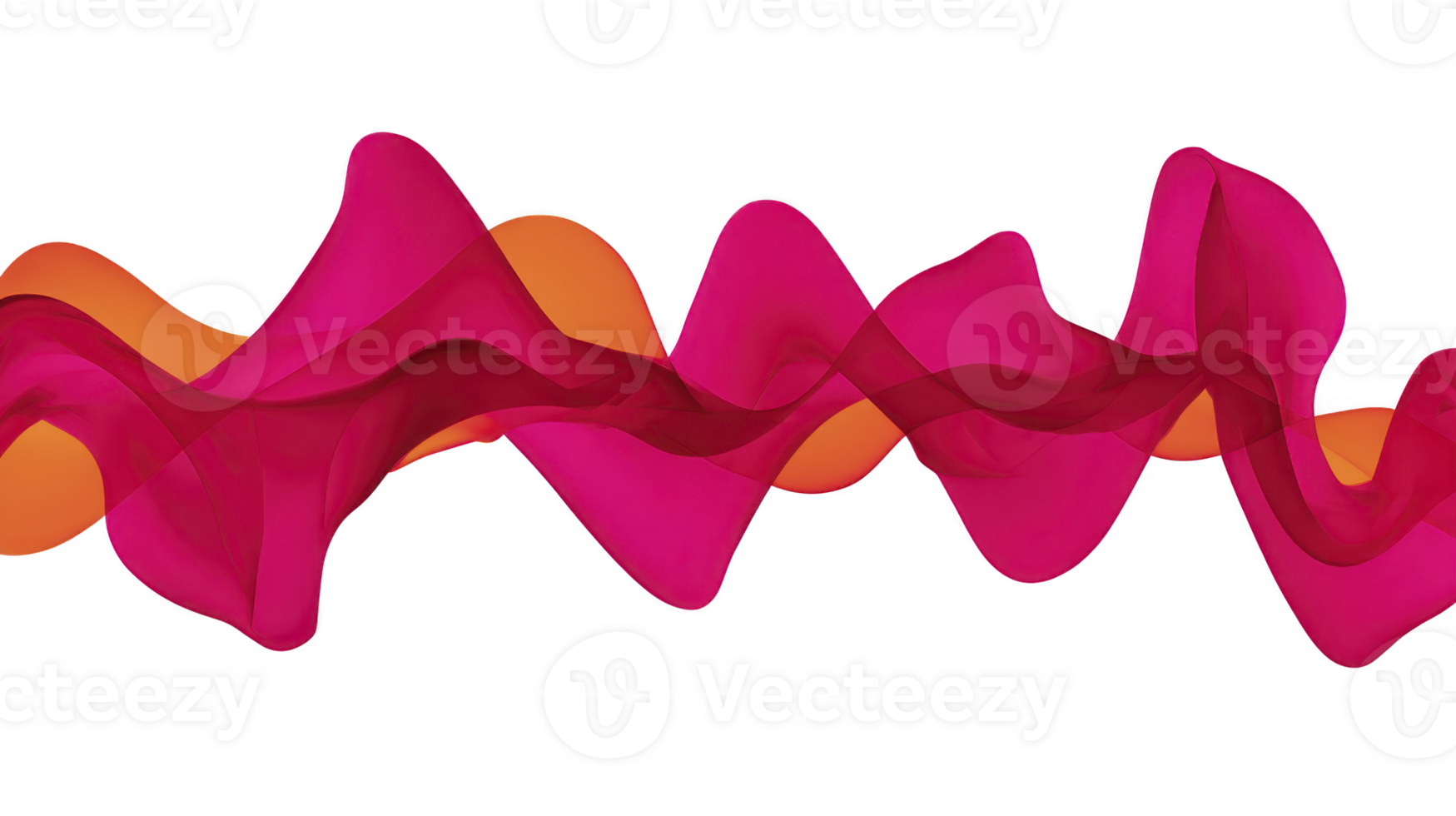 Vibrant wave design featuring flowing pink and orange colors, creating sense of movement and energy. This abstract image can be used for various creative projects png