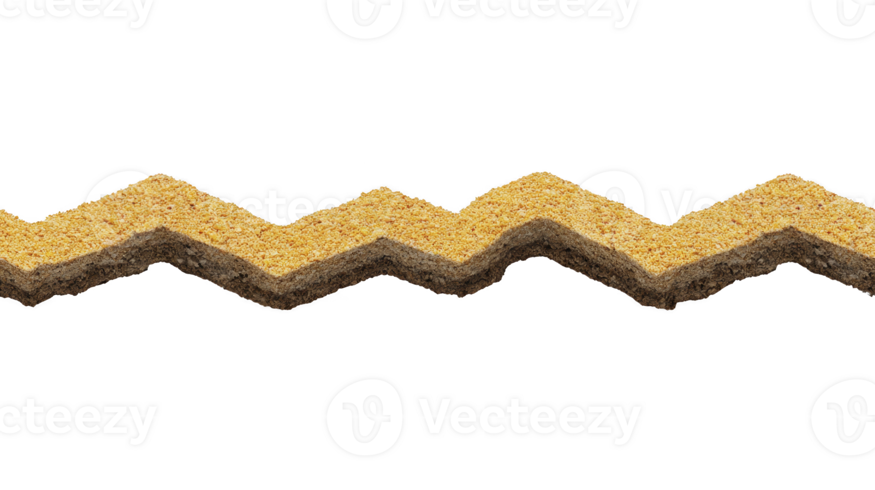 Zigzag pattern made of sand, showcasing textured surface with warm yellow hue. This unique design can be used for various creative projects, adding natural element to your work png