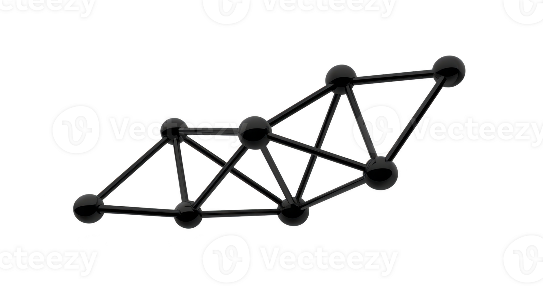 Abstract geometric design featuring interconnected nodes and lines, symbolizing data connections and networks, conveying sense of technology and innovation png