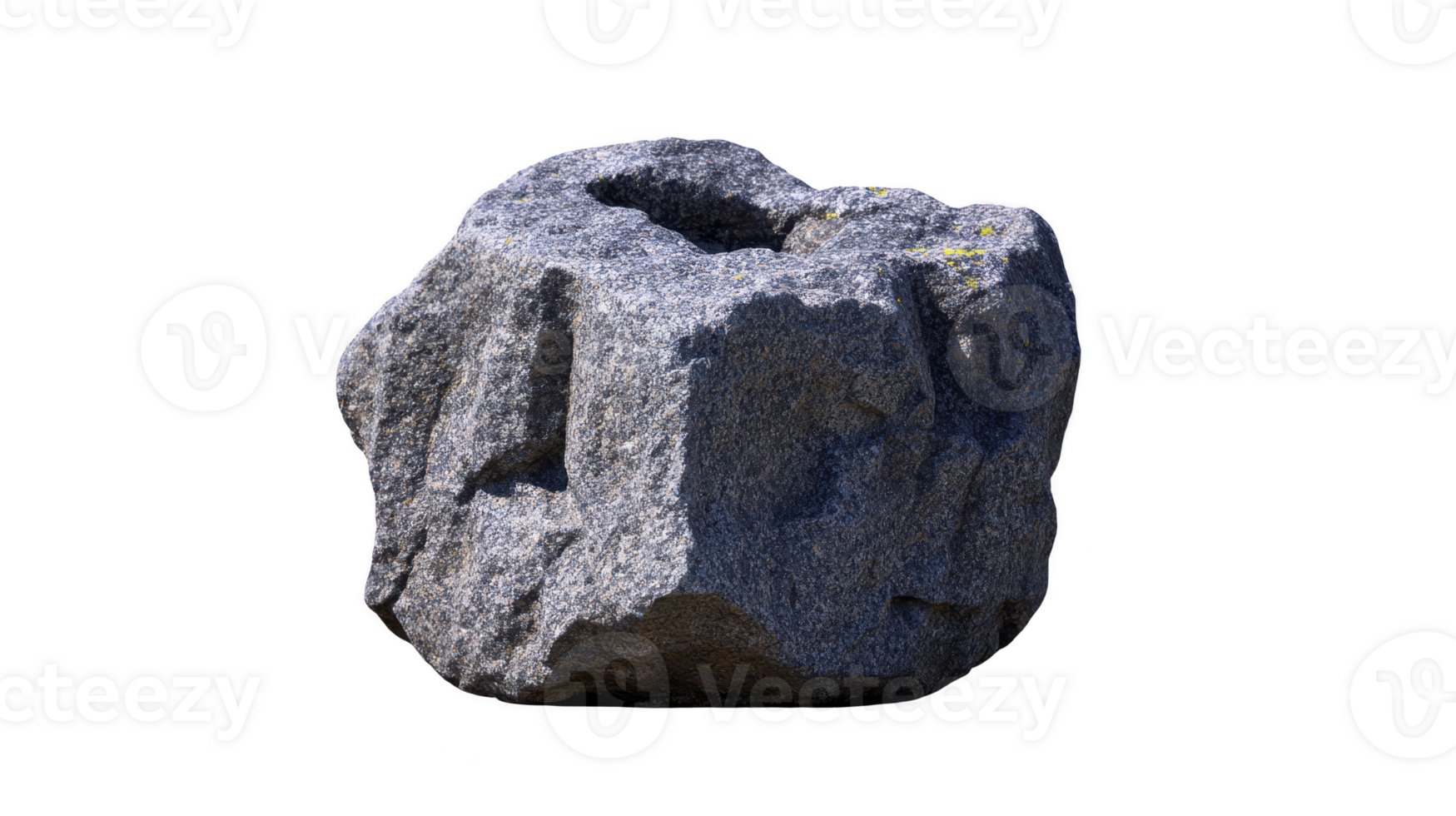 Textured rock with rough surface and irregular shape, showcasing natural features and colors. This stone can be used in landscaping or as decorative element in various settings png