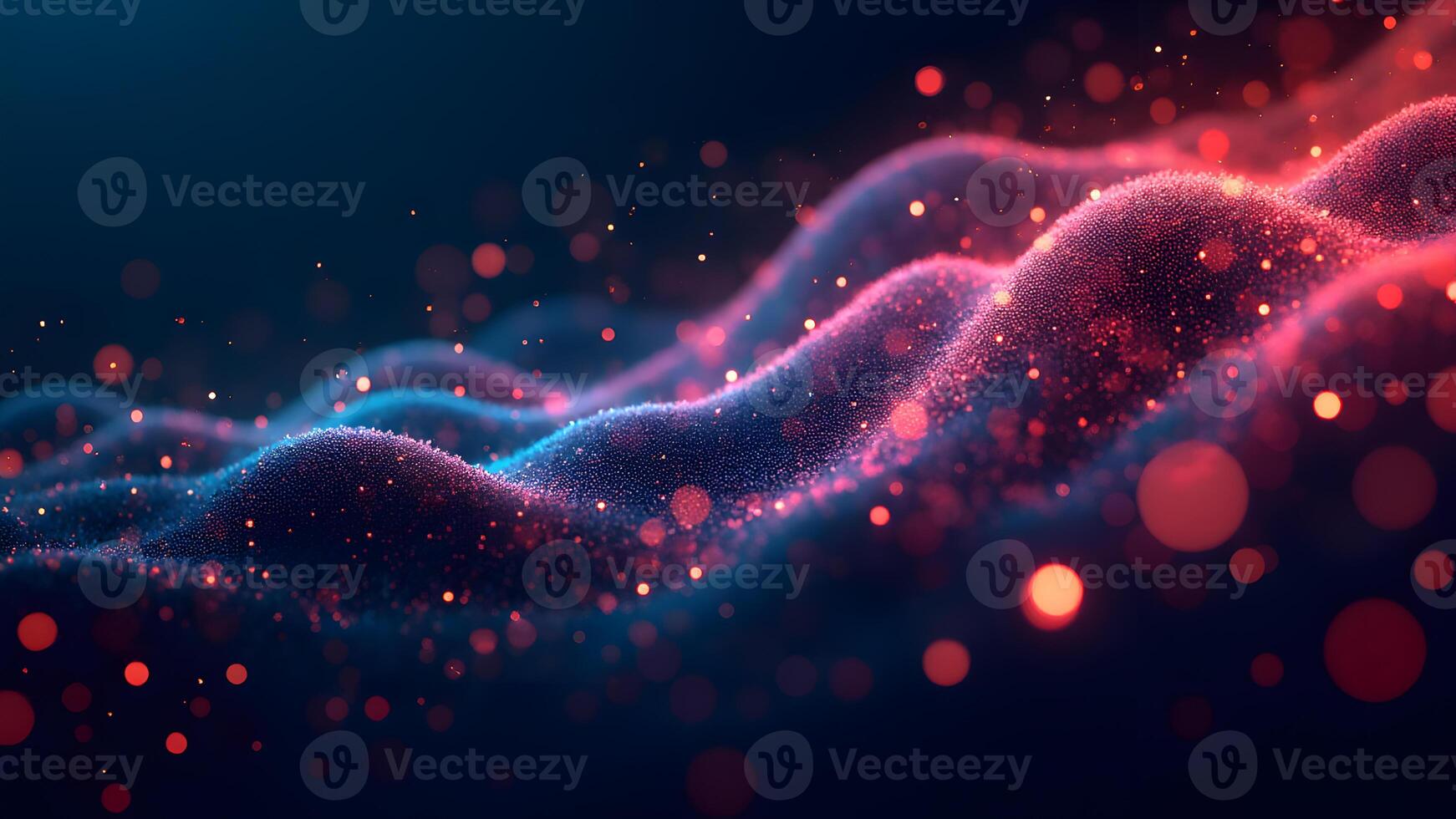 Glowing Particle Node Wave Abstract Background photo