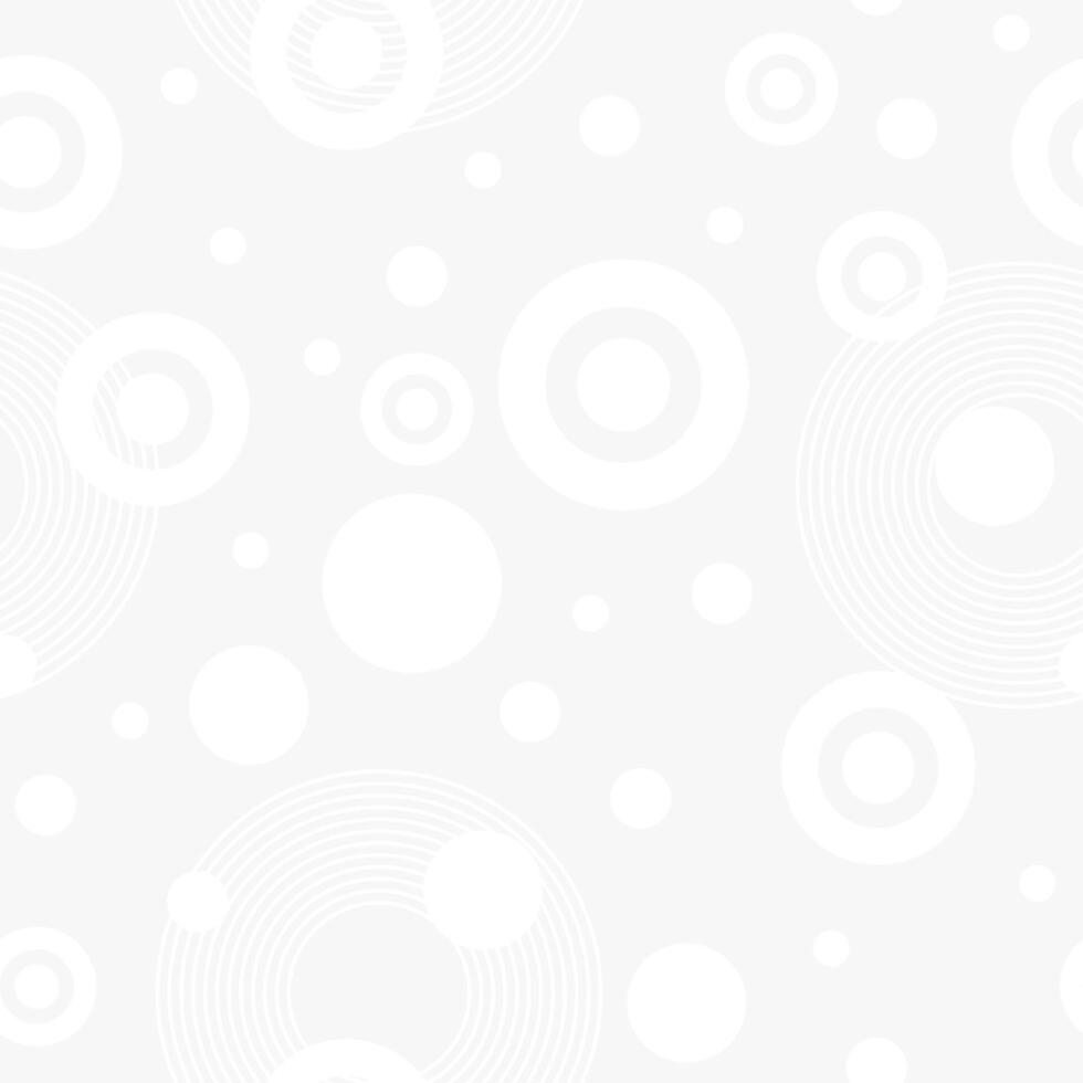abstract white seamless circles pattern on grey background. vector