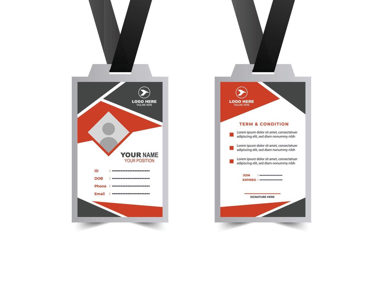 Design of a name tag for events vector