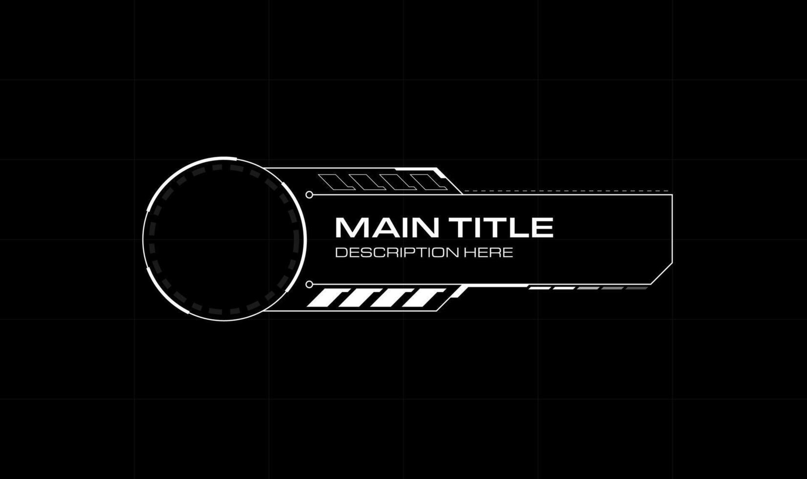 Futuristic tech lower third. Modern digital callouts element hud interface. vector