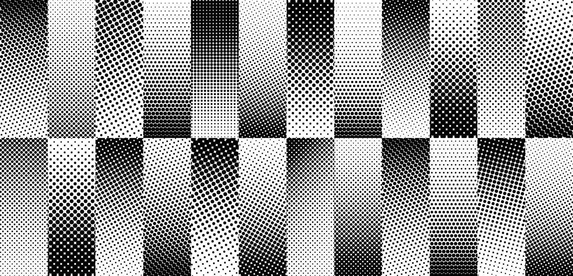 Halftone gradient stripes background. Fading dotted gradation lines wallpaper. Black and white halftone line wallpaper for overlay, print, cover. Repeated polka dot strip pattern backdrop vector