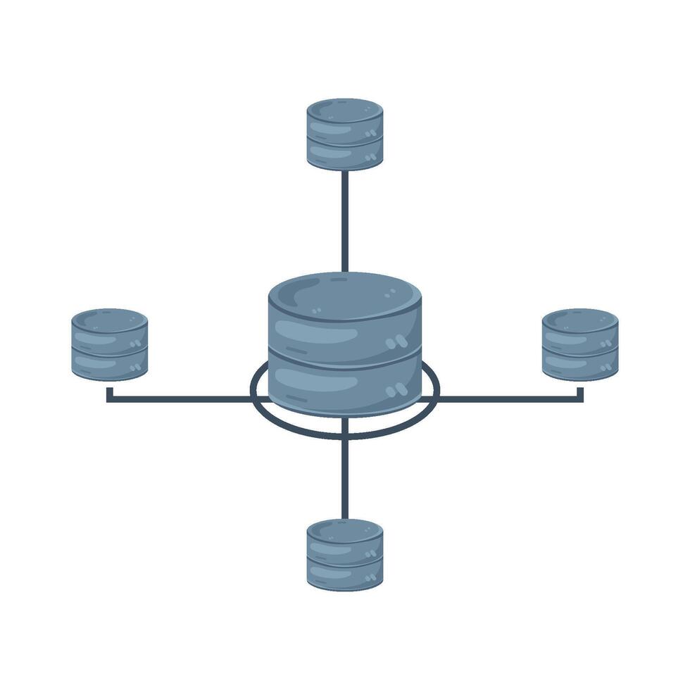 base de datos red ilustración vector