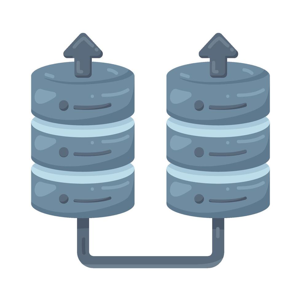 Data storage system illustration vector