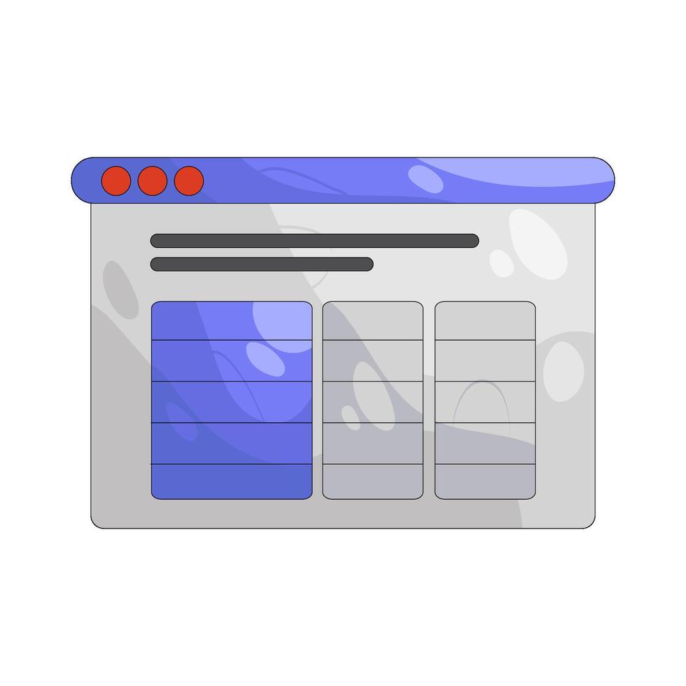 computer interface layout design vector