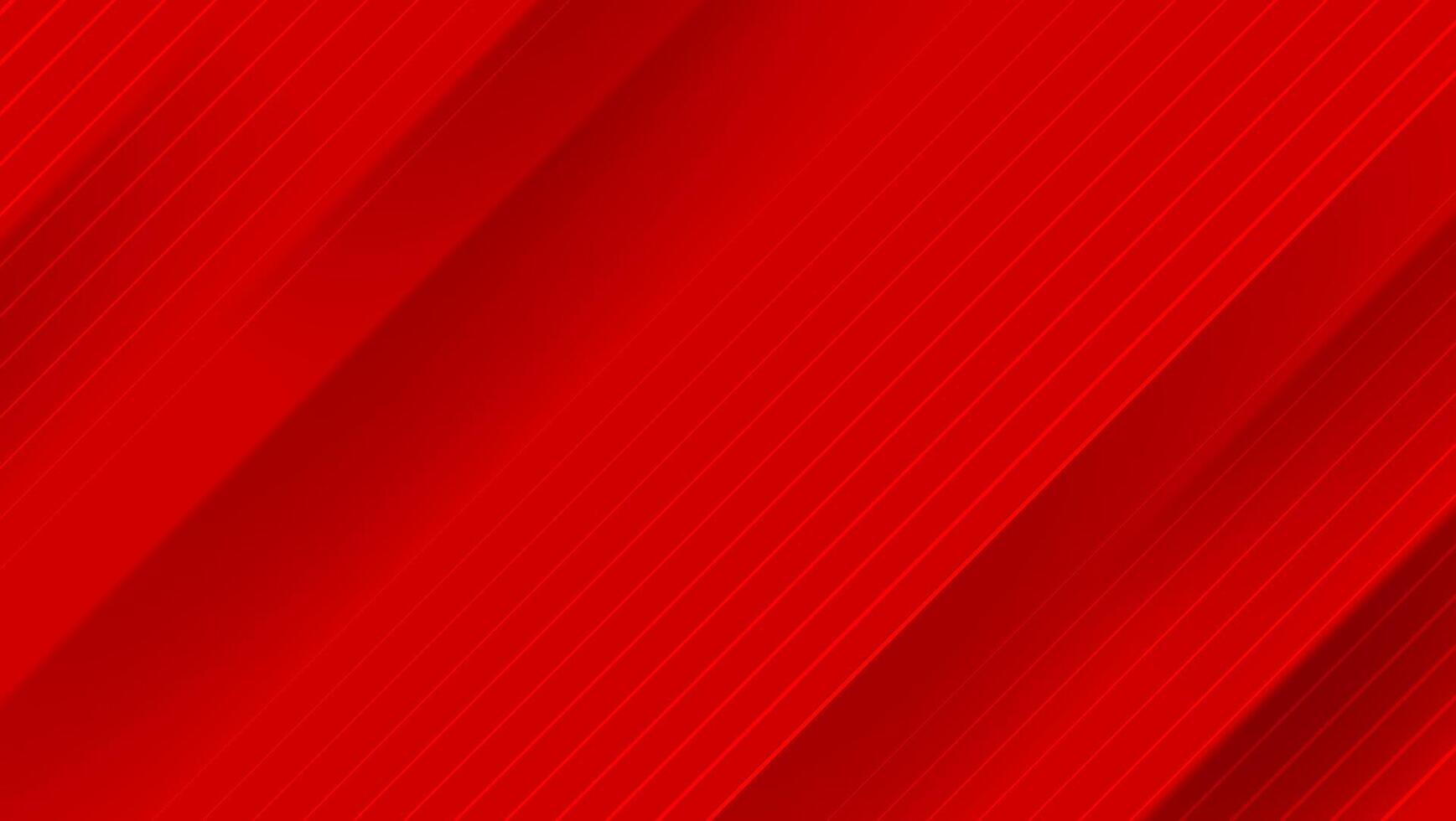 Red abstract background with lines pattern and shadows. vector
