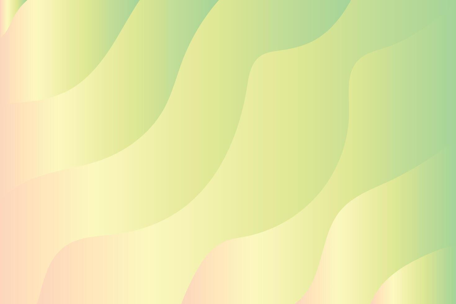 Serene Pastel Green and Peach Wave Background Soft, Calming Abstract Design for Websites and Presentations vector