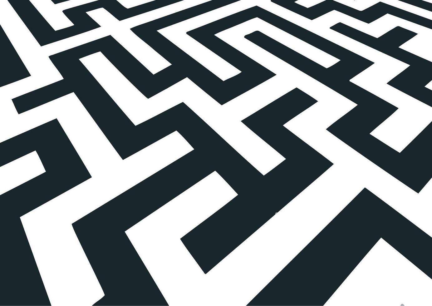 Complex labyrinth pattern creating a challenging maze puzzle vector