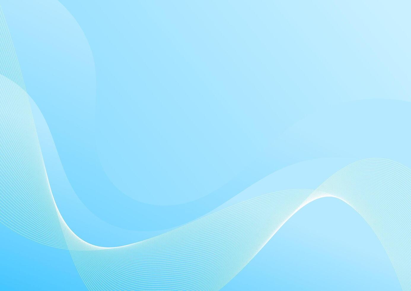 a blue background with a wavy pattern and flowing line vector