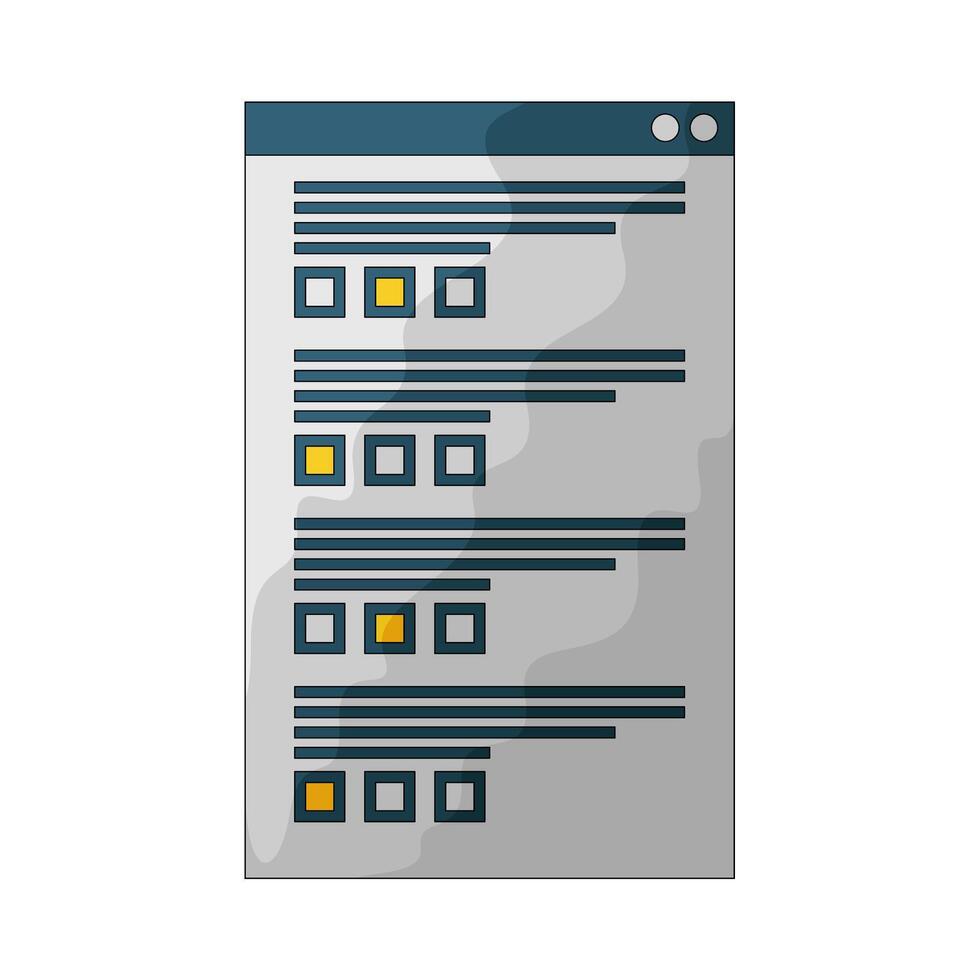 Checklist for user interface design vector