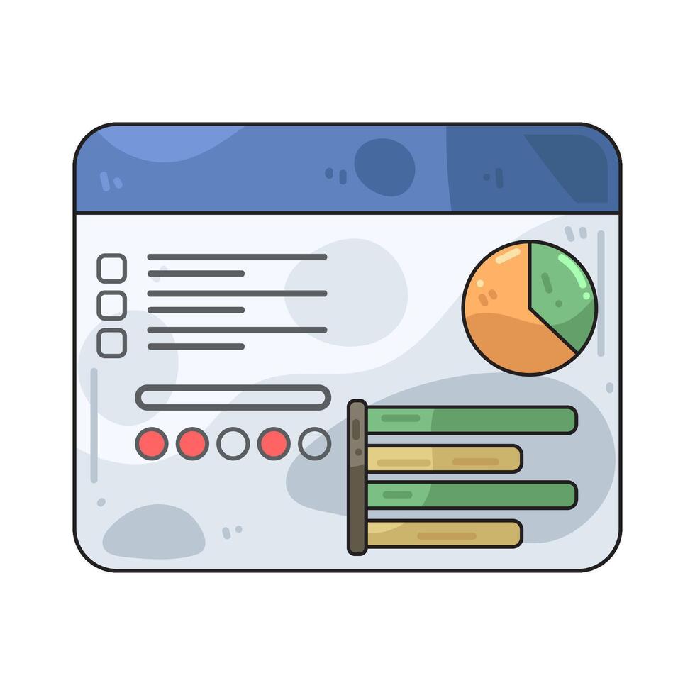 Data visualization with charts and graphs vector