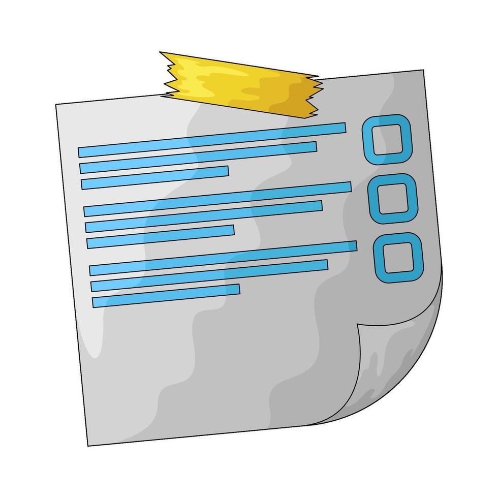 Checklist with blue lines and checkboxes vector