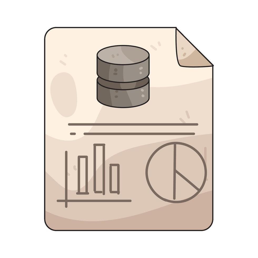 Illustration of data report vector