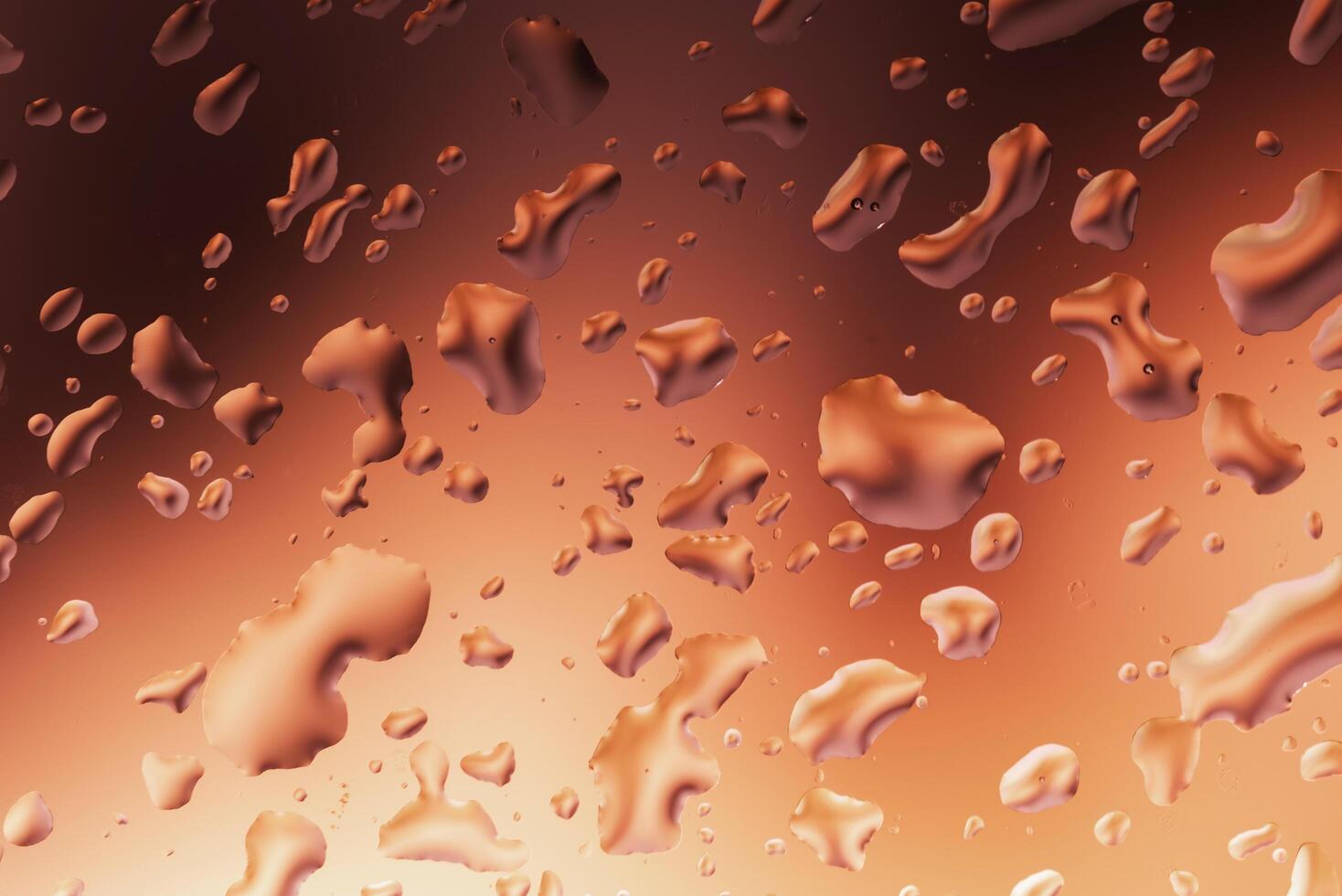 Abstract image of water drop on glass surface reflecting with multicolored background. photo